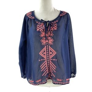 Rue 21 long sleeve sheer top